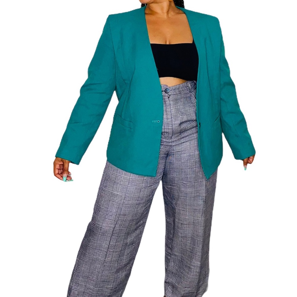 Vintage Teal Green Blazer